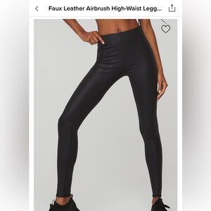Alatia high-waist 7/8 airbrush faux leather legging